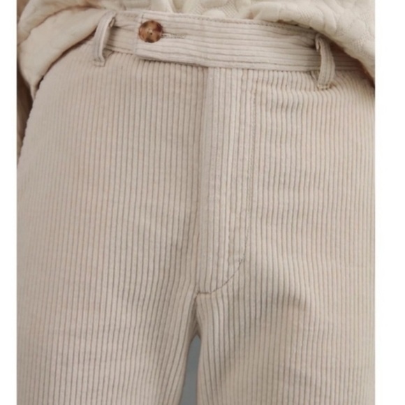 NWT Levi's Math Club High Rise Corduroy Flare Pants in Cream - Picture 3 of 15